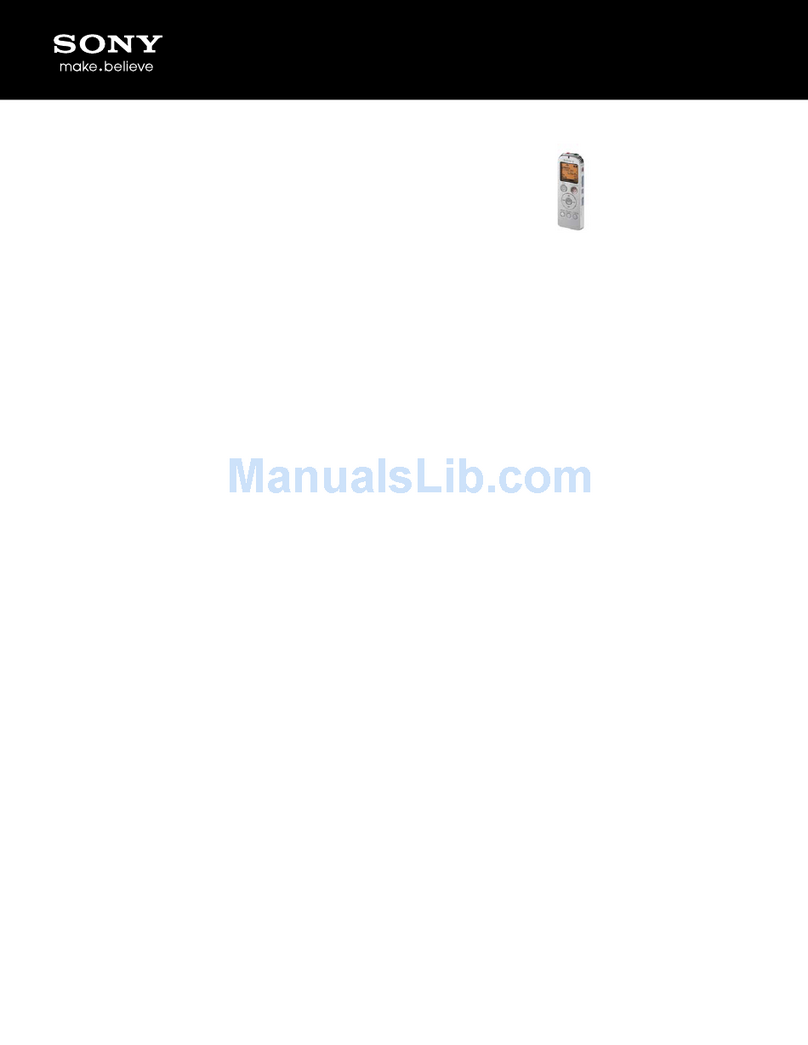 Sony ICD-UX523 Specifications Sony ICD-UX523 Specifications