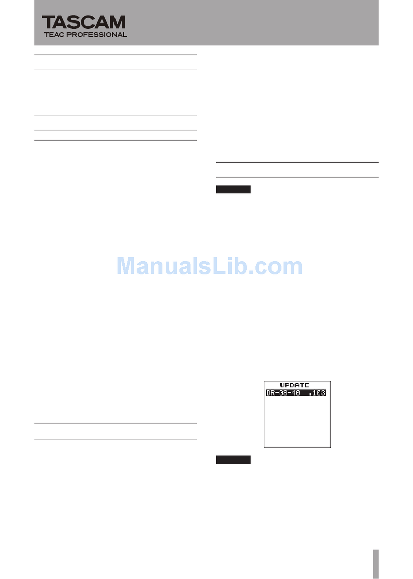 Tascam DR-08 Instruction Manual