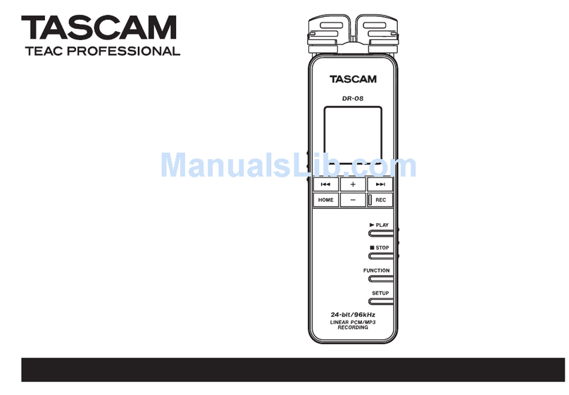 Tascam DR-08 owner's manual