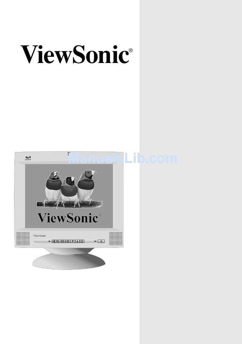 ViewSonic E90FMB - 19" CRT Display User manual