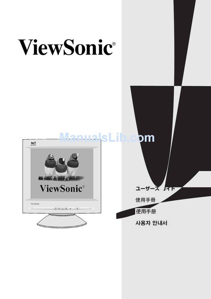 ViewSonic E220 - 21" CRT Display User manual