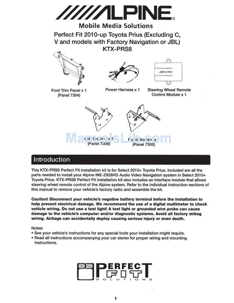 Alpine KTX-PRS8-S User manual