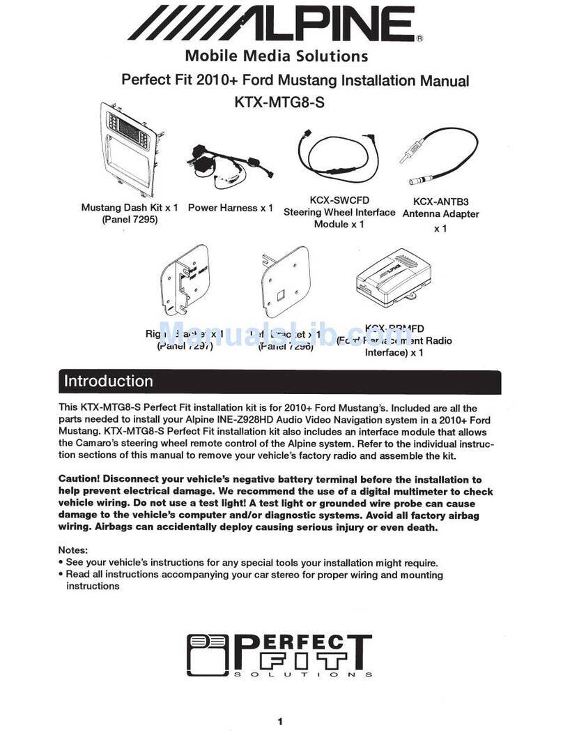 Alpine KTX-MTG8 installation manual