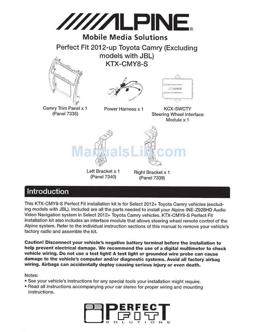 Alpine KTX-CMY8-S User manual