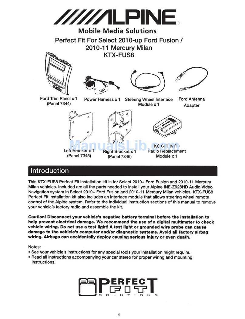 Alpine KTX-FUS8 User manual