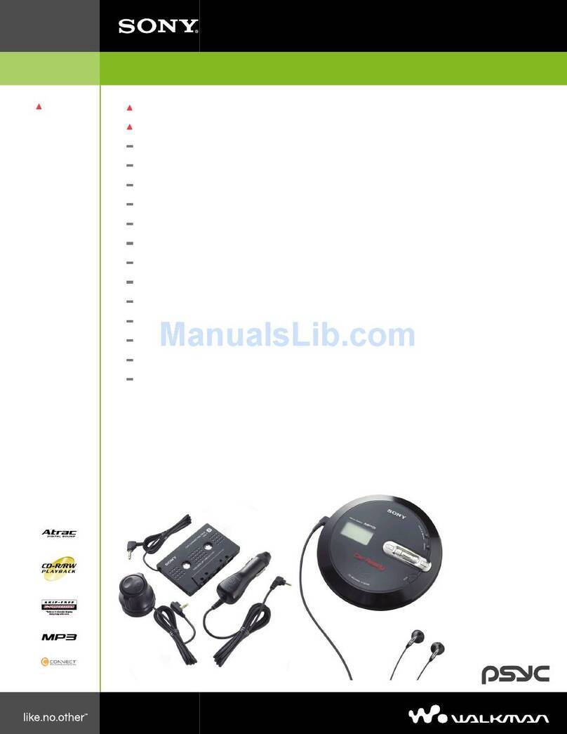 Sony D-NE336CK - Atrac Cd Walkman Product specifications
