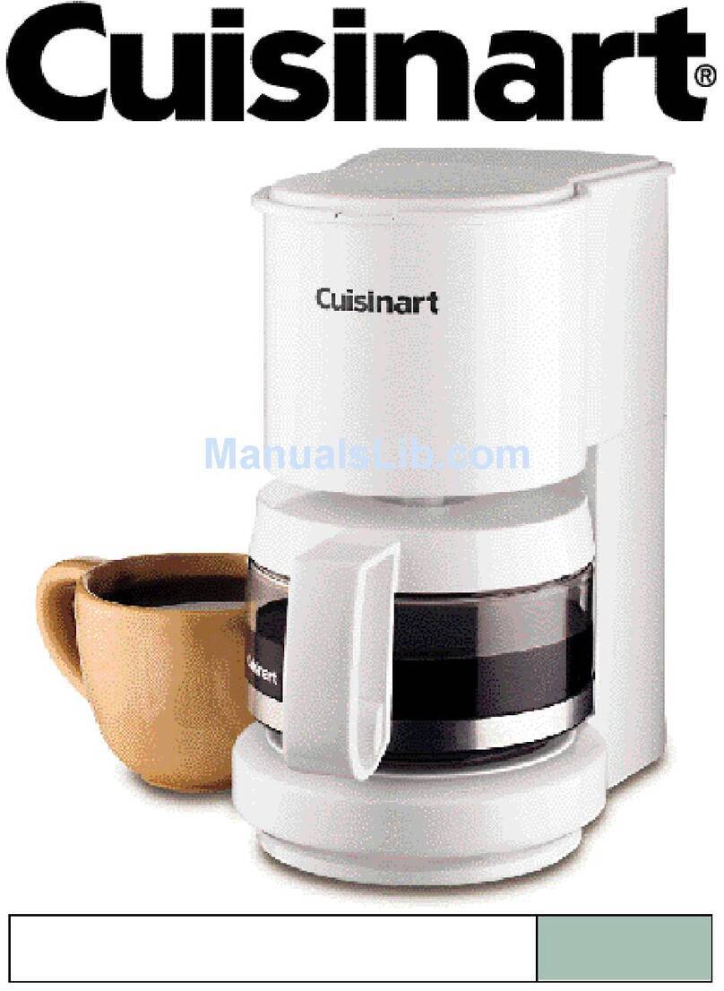 Cuisinart DCC-450BK12 - 4 Cup Coffee Maker User manual