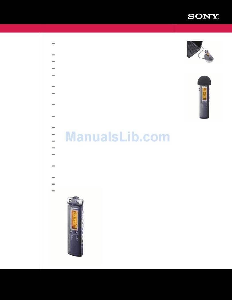 Sony ICD-SX700D - Digital Voice Recorder Specifications Sony ICD-SX700D - Digital Voice Recorder Specifications