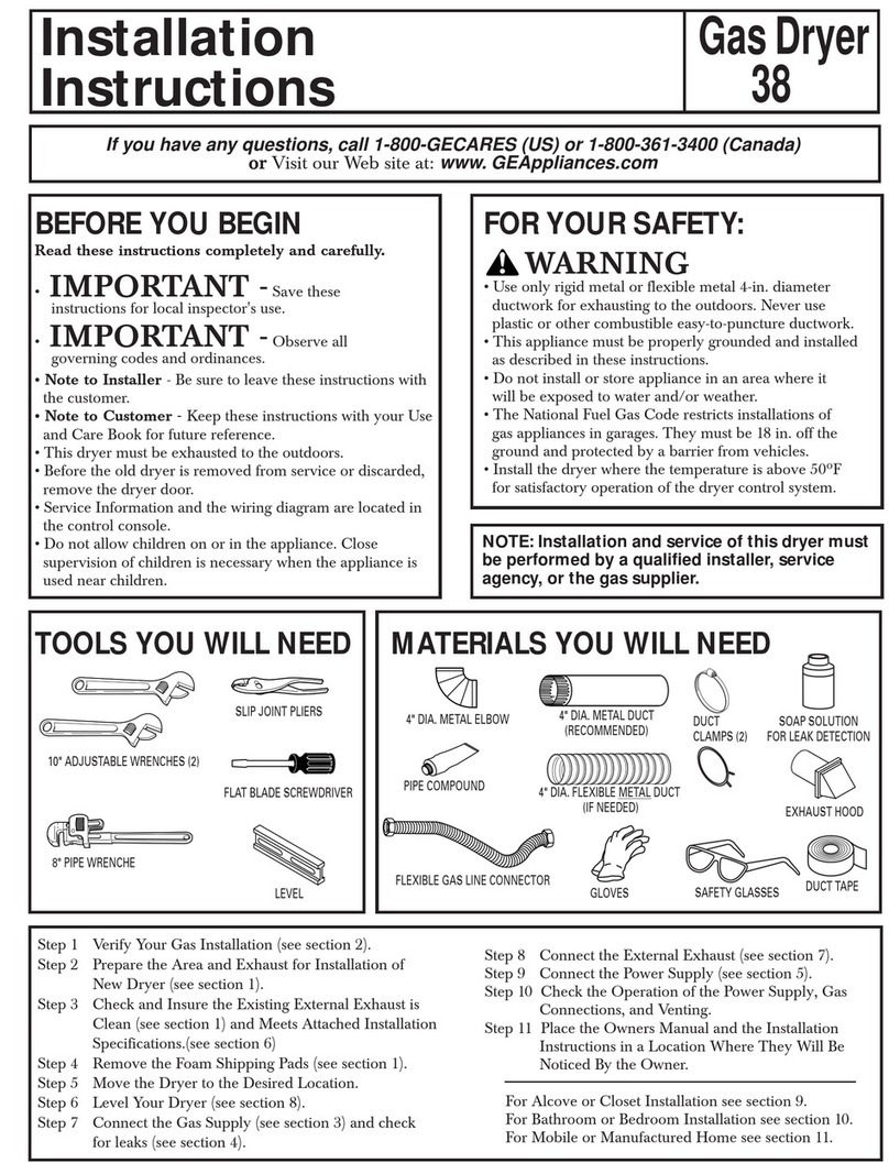 GE DWSR405GBWW User manual