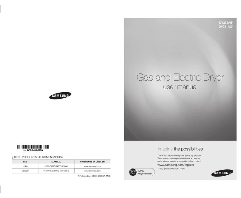 Samsung DV231AGW/XAA User manual