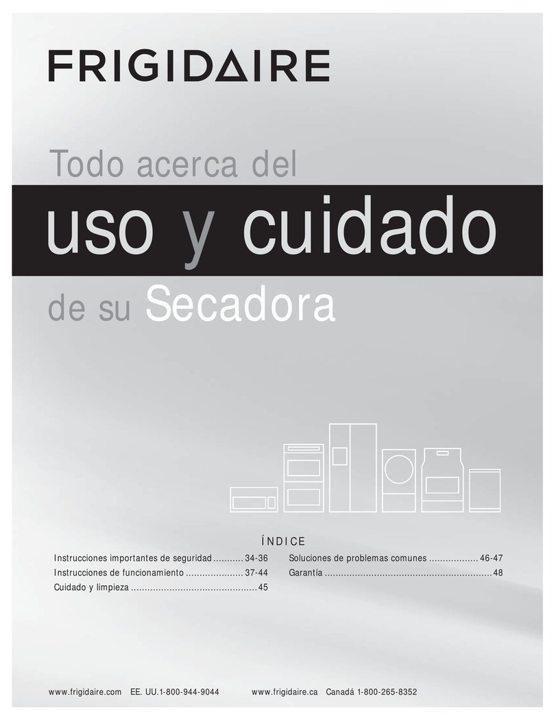 Frigidaire FARG4044MW uso y cuidado
