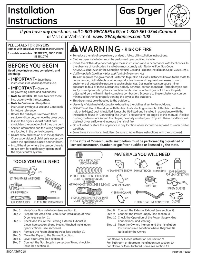 GE DBVH520GJ User manual