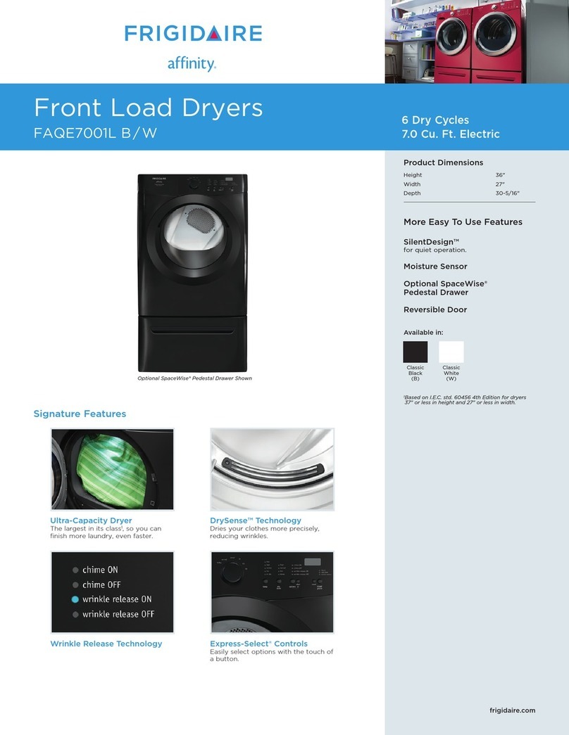 Frigidaire Affinity FAQE7001LW Installation instructions