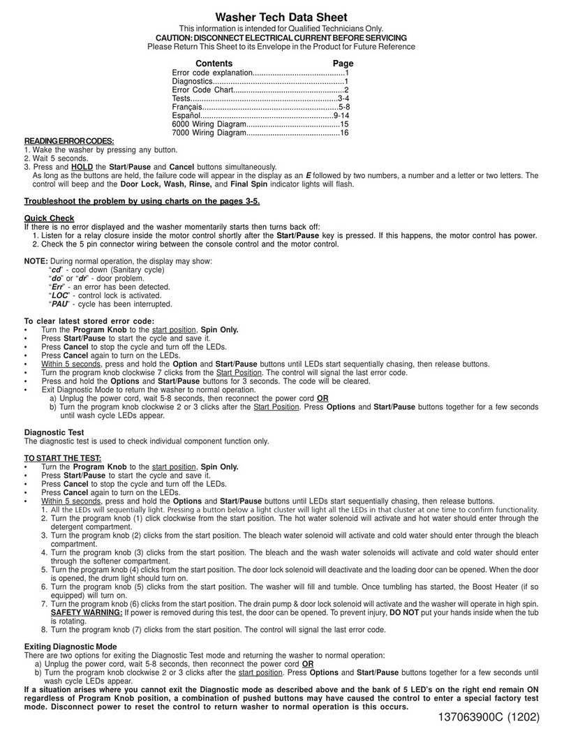 Frigidaire AGQ7000EE - 5.8 cu.ft. Affinity Gas Dryer User manual Frigidaire AGQ7000EE - 5.8 cu.ft. Affinity Gas Dryer User manual
