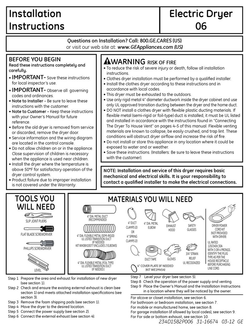 GE DCCB330EJWC User manual