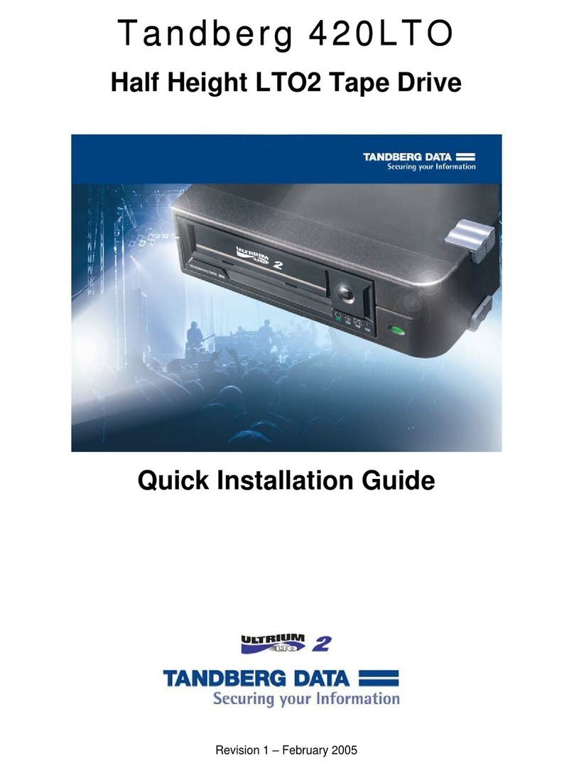 TANDBERG 420LTO Quick installation guide TANDBERG 420LTO Quick installation guide