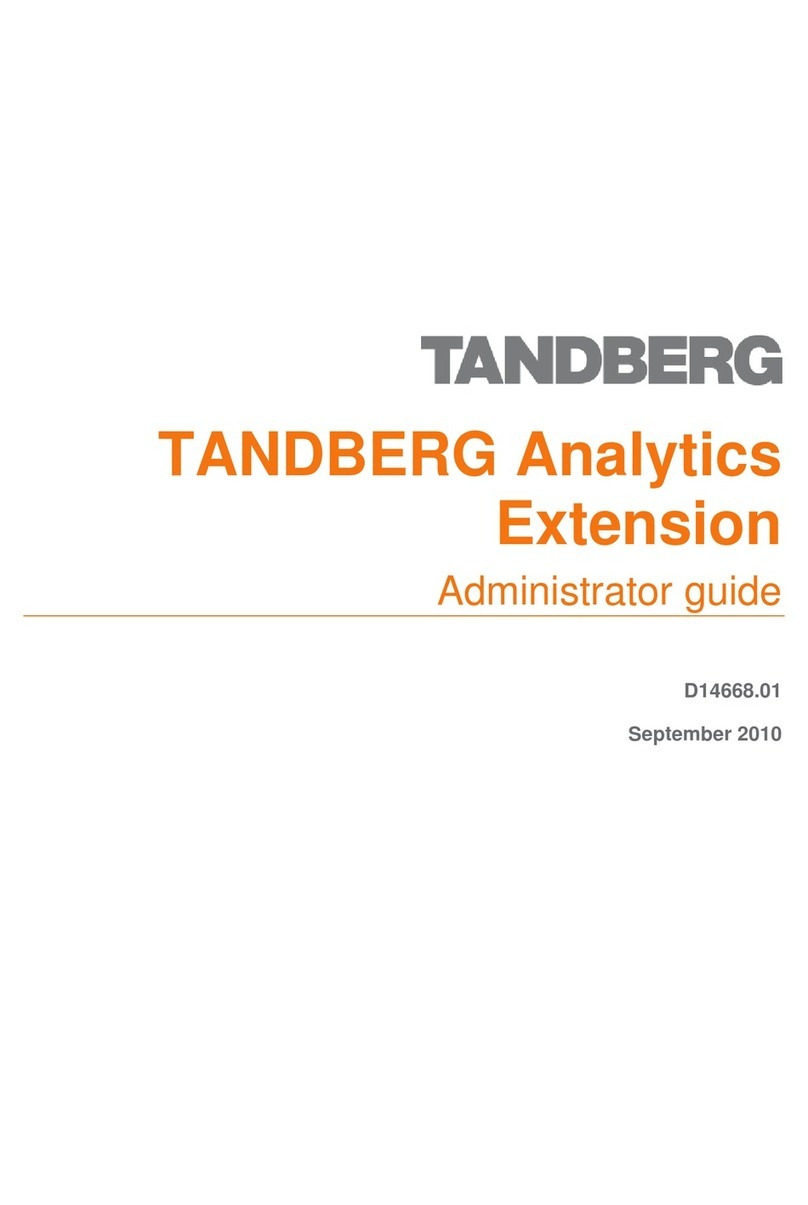 TANDBERG ANALYTICS EXTENSION - Administrator's guide