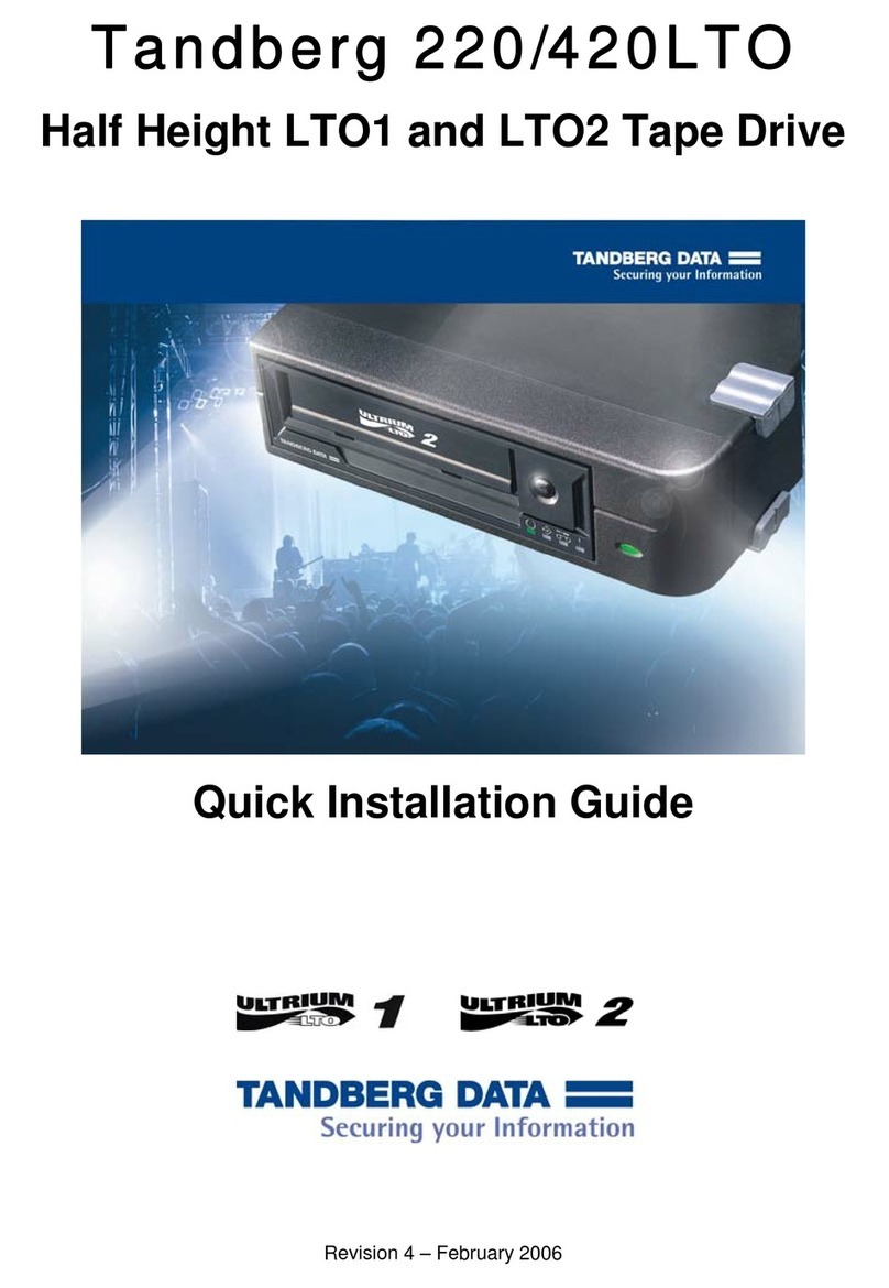 TANDBERG 220-420LTO Quick installation guide