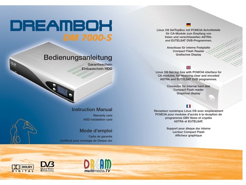 Dreambox Dreambox DM7000S instruction manual
