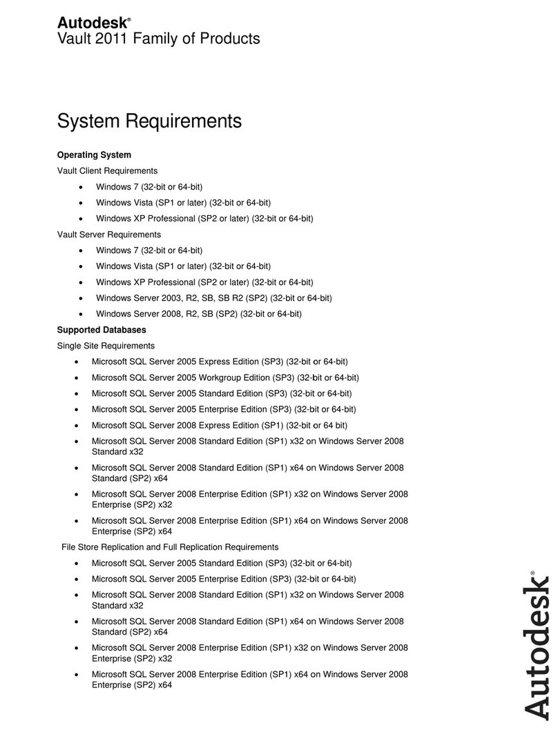 Autodesk VAULT 2011 - SYSTEM REQUIREMENTS manual