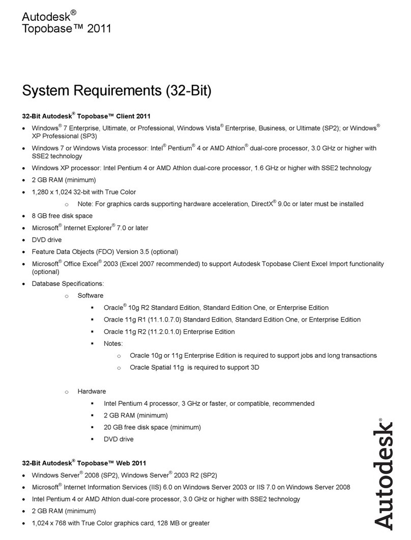 Autodesk TOPOBASE 2011 - SYSTEM REQUIREMENTS Assembly Instructions
