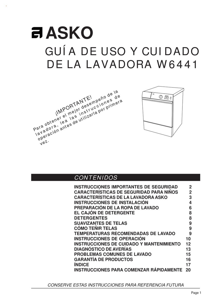 Asko W6441 Guía de Uso y Cuidado