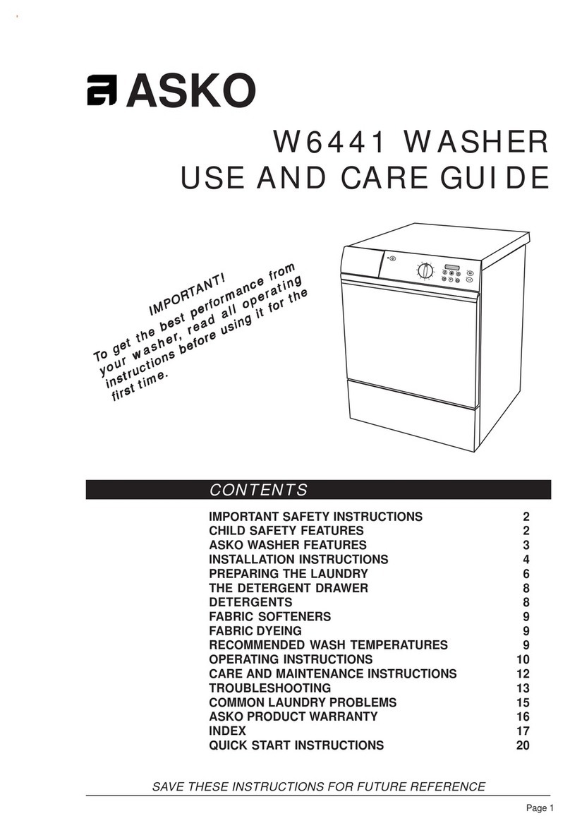 Asko W6441 User manual Asko W6441 User manual