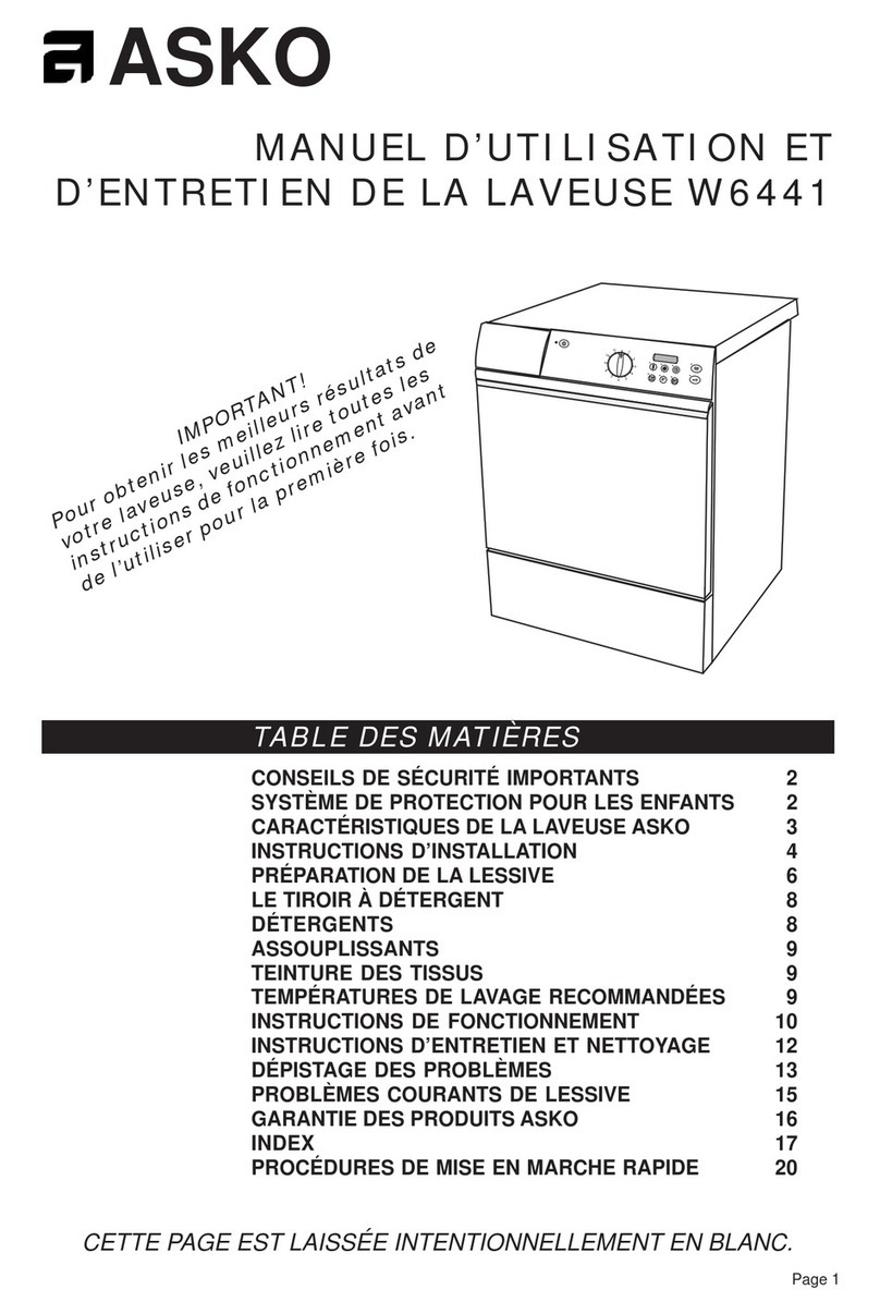 Asko W6441 Service manual