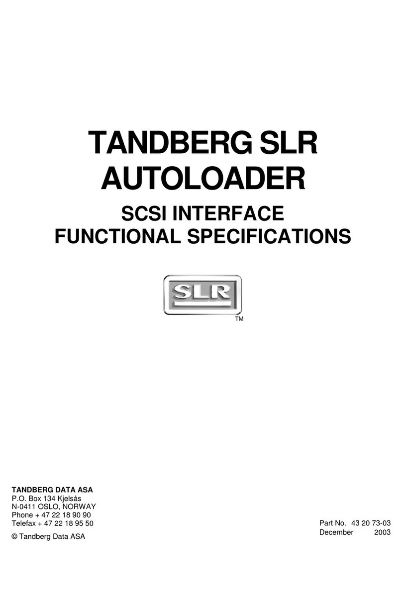 Tandberg Data SLR AUTOLOADER PROGRAMMER manual