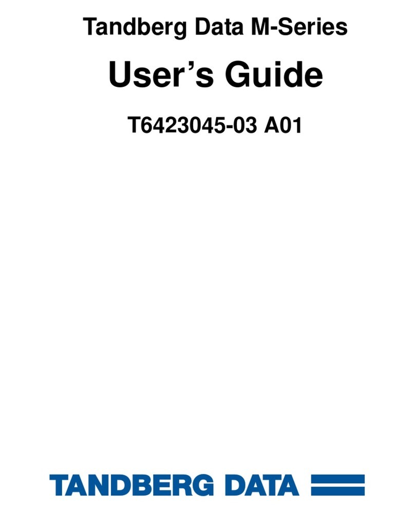 Tandberg Data MSERIES USER user guide