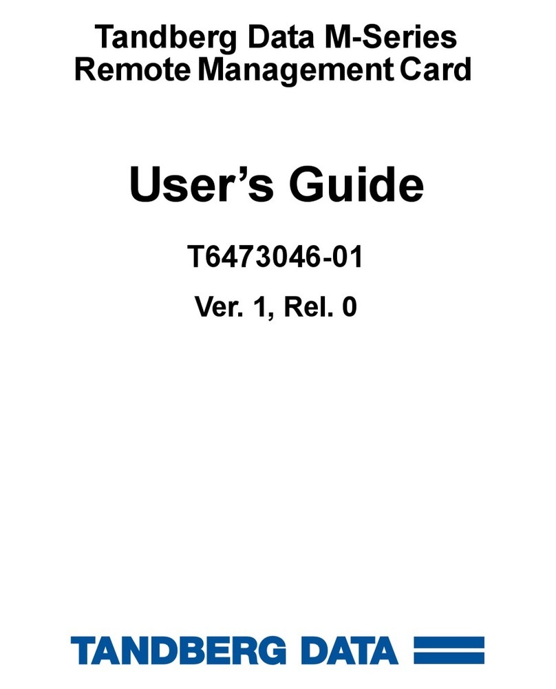 Tandberg Data MSERIES RMC USER user guide