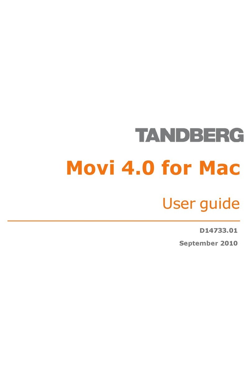 TANDBERG MOVI 4.0 - FOR MAC User manual TANDBERG MOVI 4.0 - FOR MAC User manual