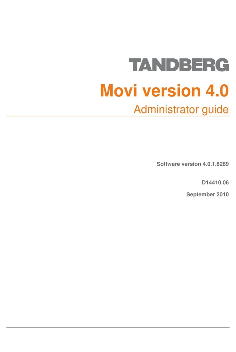 TANDBERG MOVI 4.0 - ADMINISTRATOR GUIDE 09-2010 Service manual TANDBERG MOVI 4.0 - ADMINISTRATOR GUIDE 09-2010 Service manual