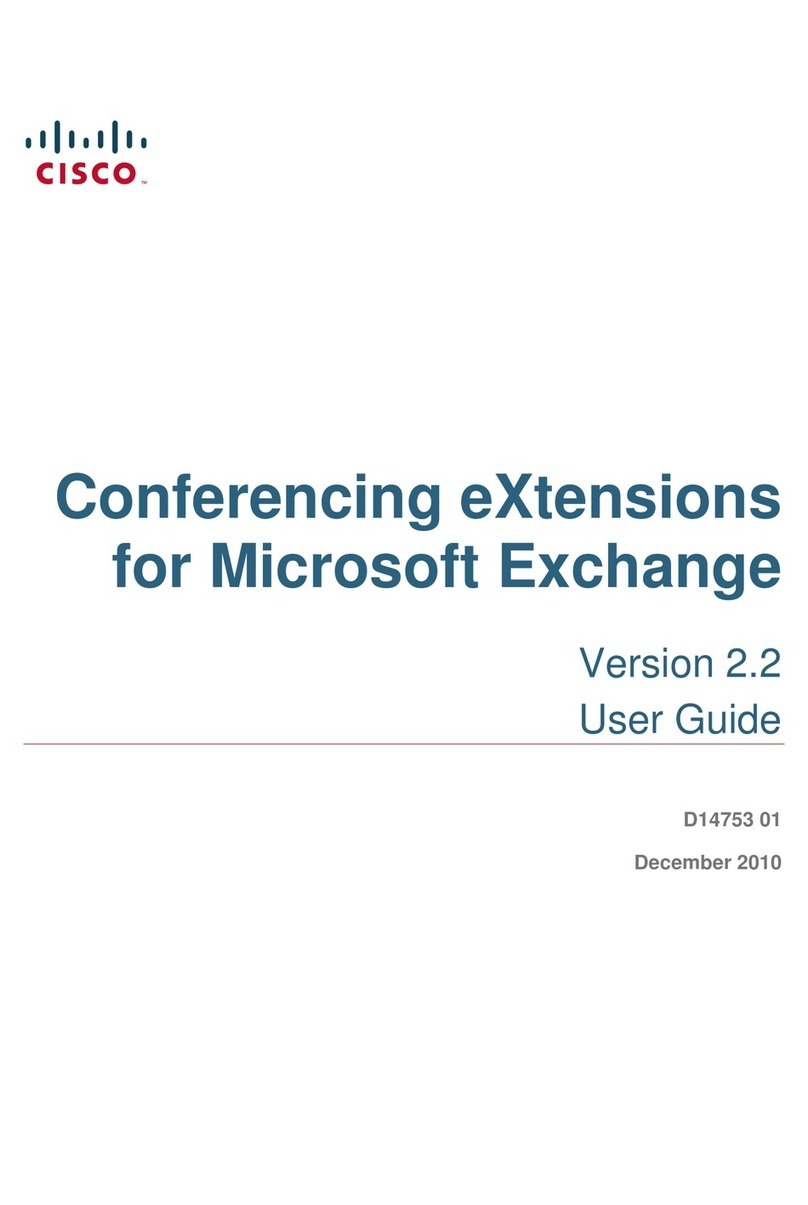 Cisco CONFERENCING EXTENSIONS - FOR MICROSOFT EXCHANGE... user guide
