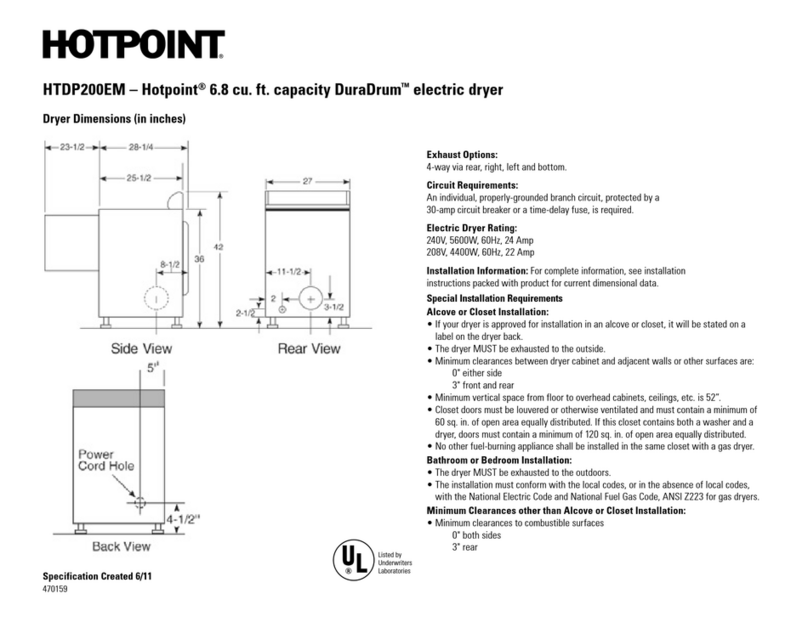 Hotpoint HTDP200EMWW User manual