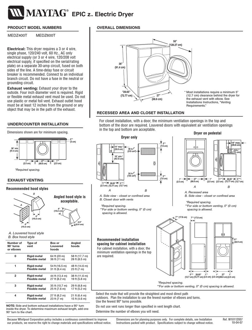 Maytag EPIC z MEDZ600T Manual