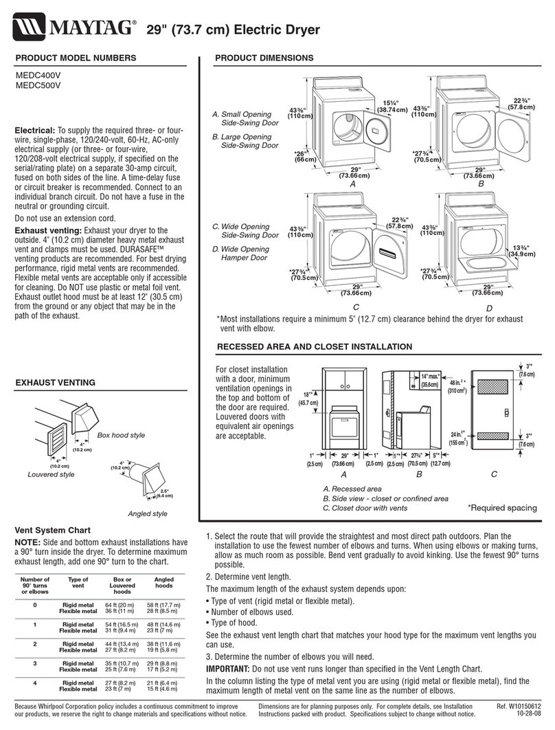 Maytag MEDC400V Manual