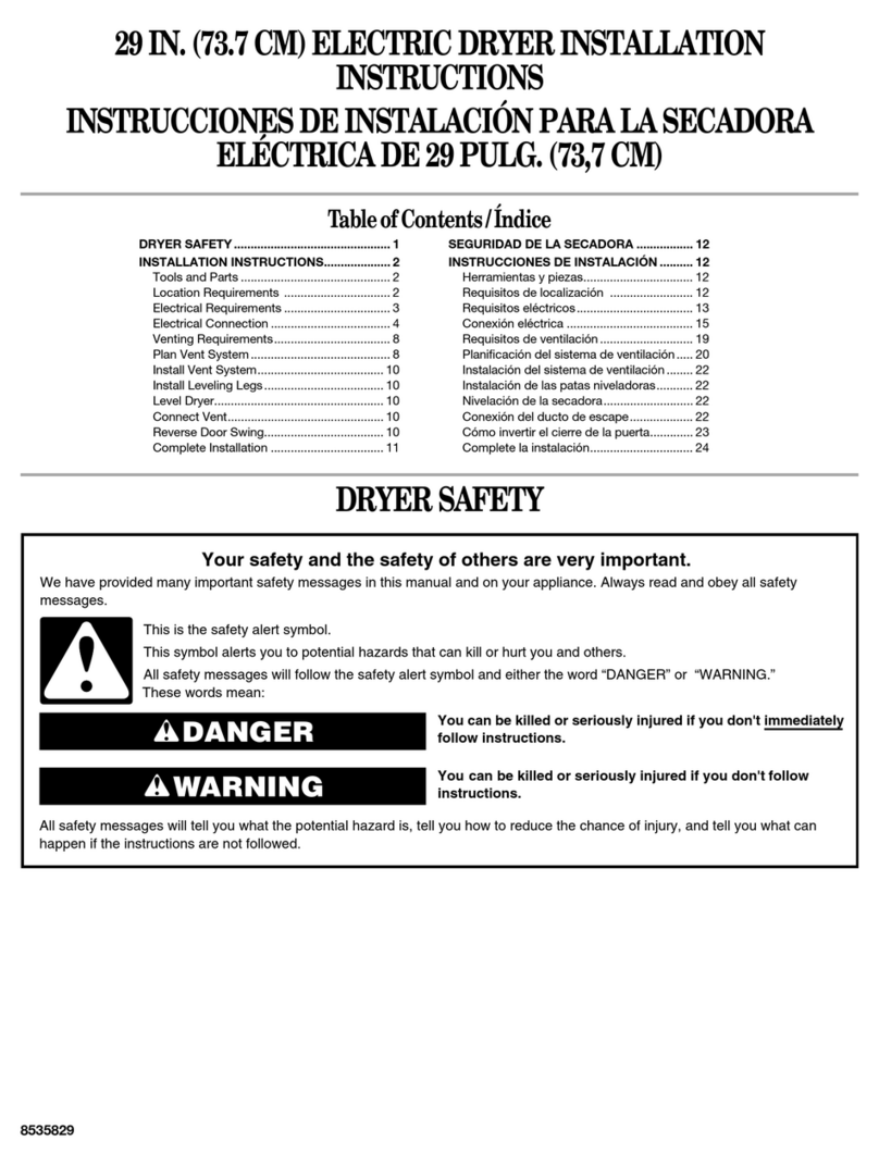 Whirlpool LER4634PT User manual