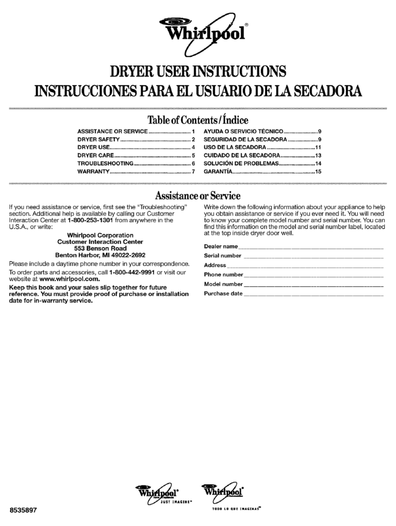 Whirlpool LEQ8000JQ User manual