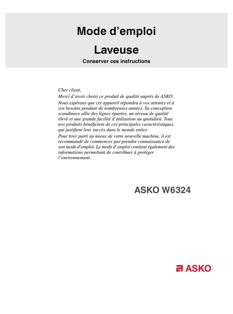 Asko W6324 Mode d'emploi Asko W6324 Mode d'emploi