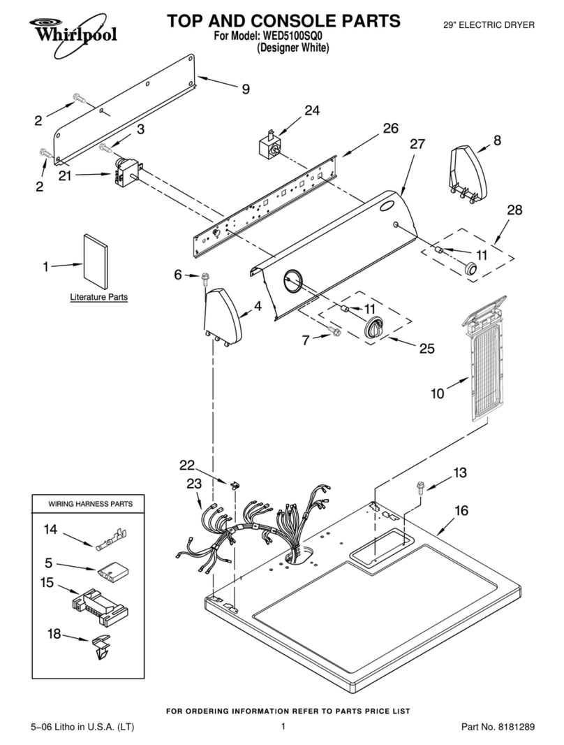 Whirlpool WED5100SQ User manual