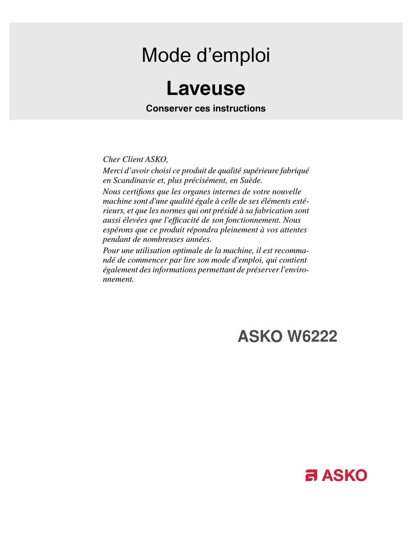 Asko W6222 User manual
