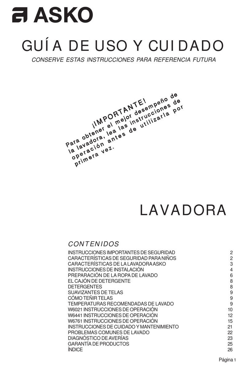 Asko W6021 User manual