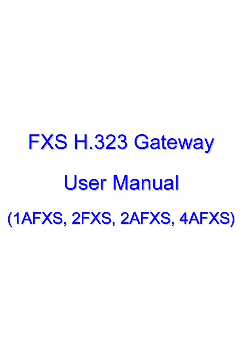 WELLTECH FXS H.323 GATEWAY 1AFXS User manual
