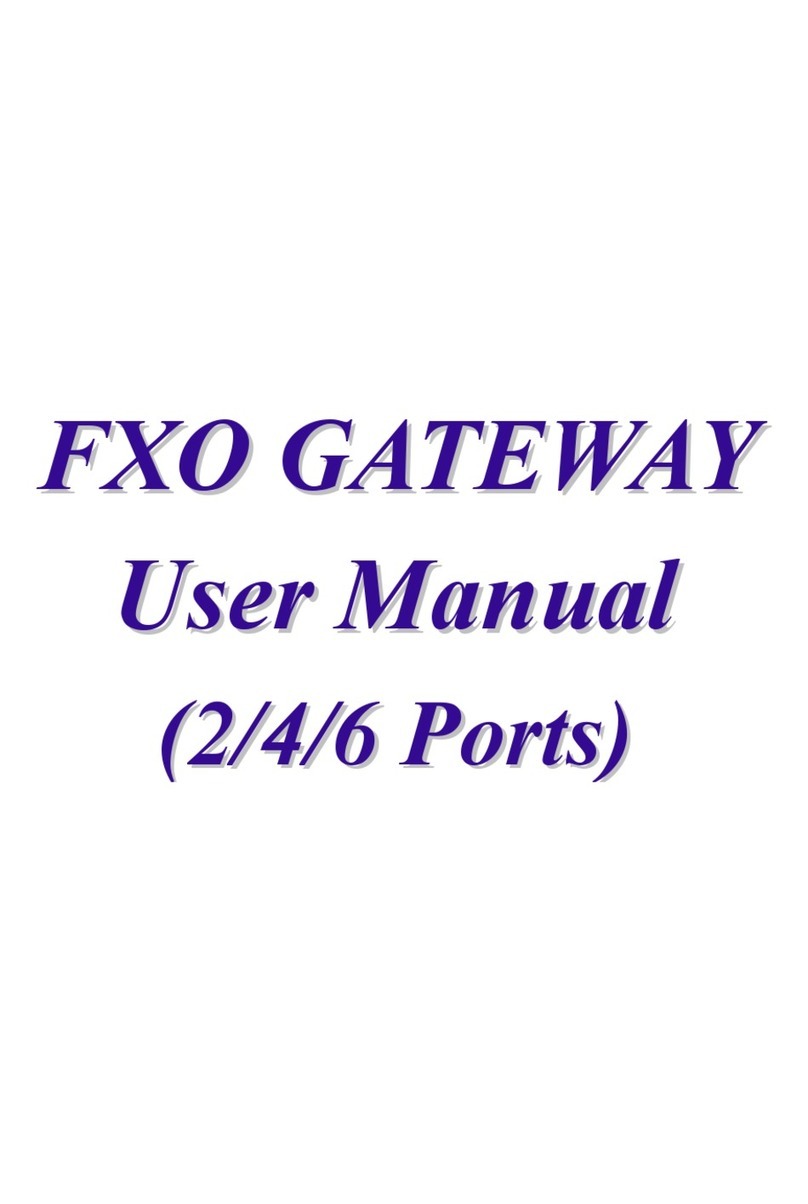 WELLTECH FXO GATEWAY H.323 3802 User manual