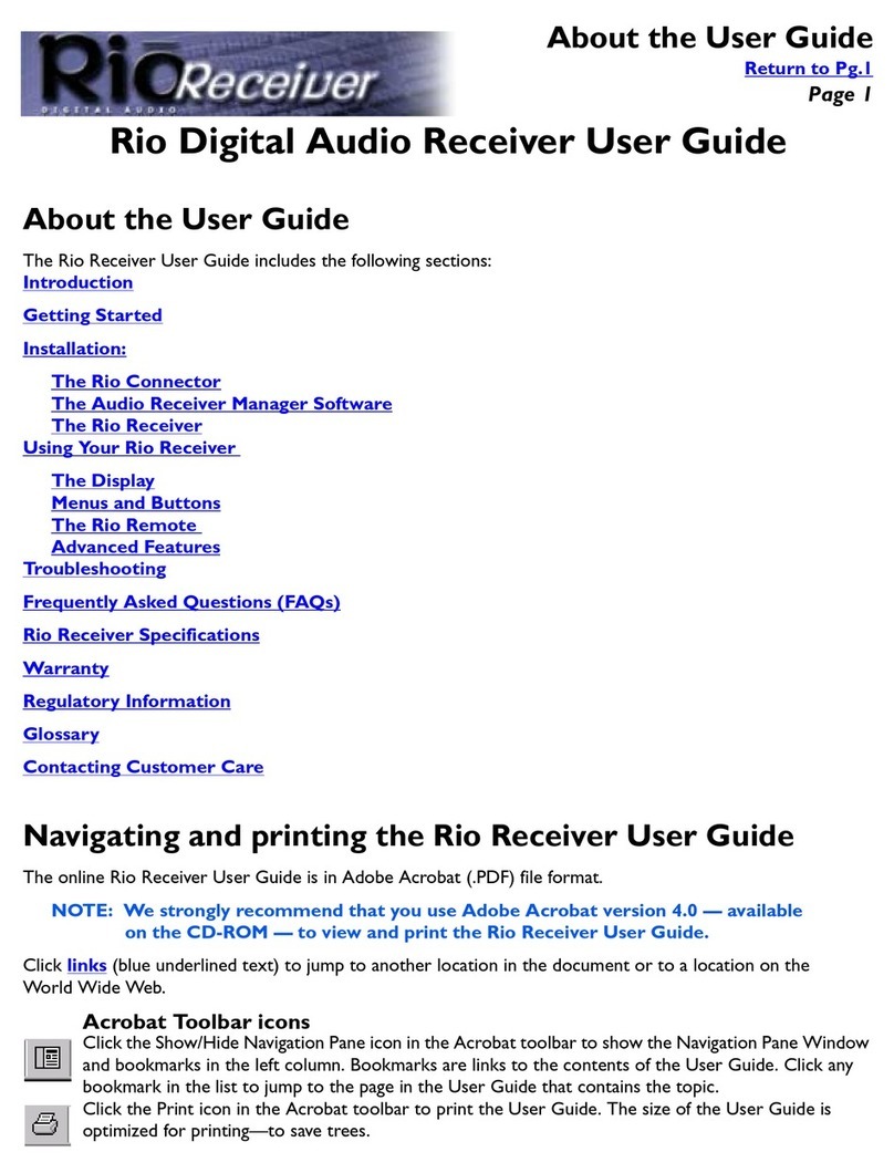 Rio RECEIVER Frequently asked questions