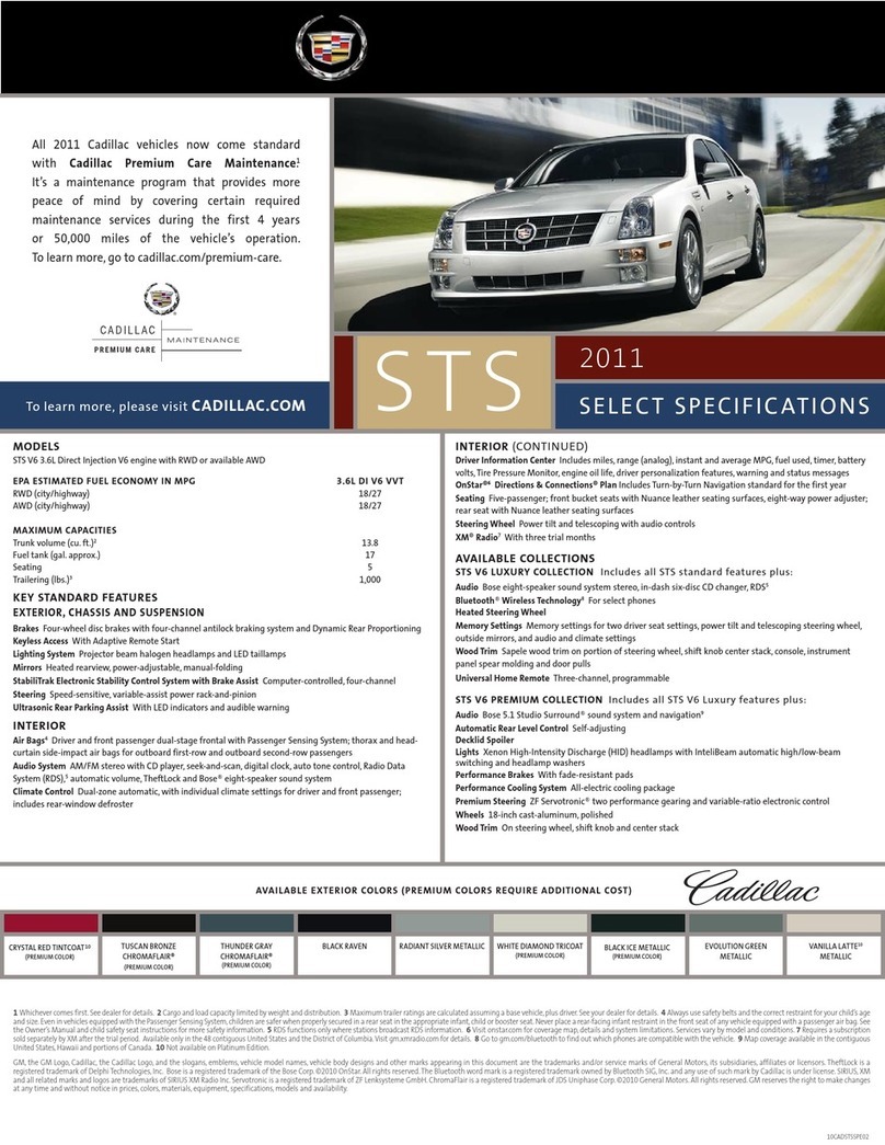 Cadillac 2011 STS User manual