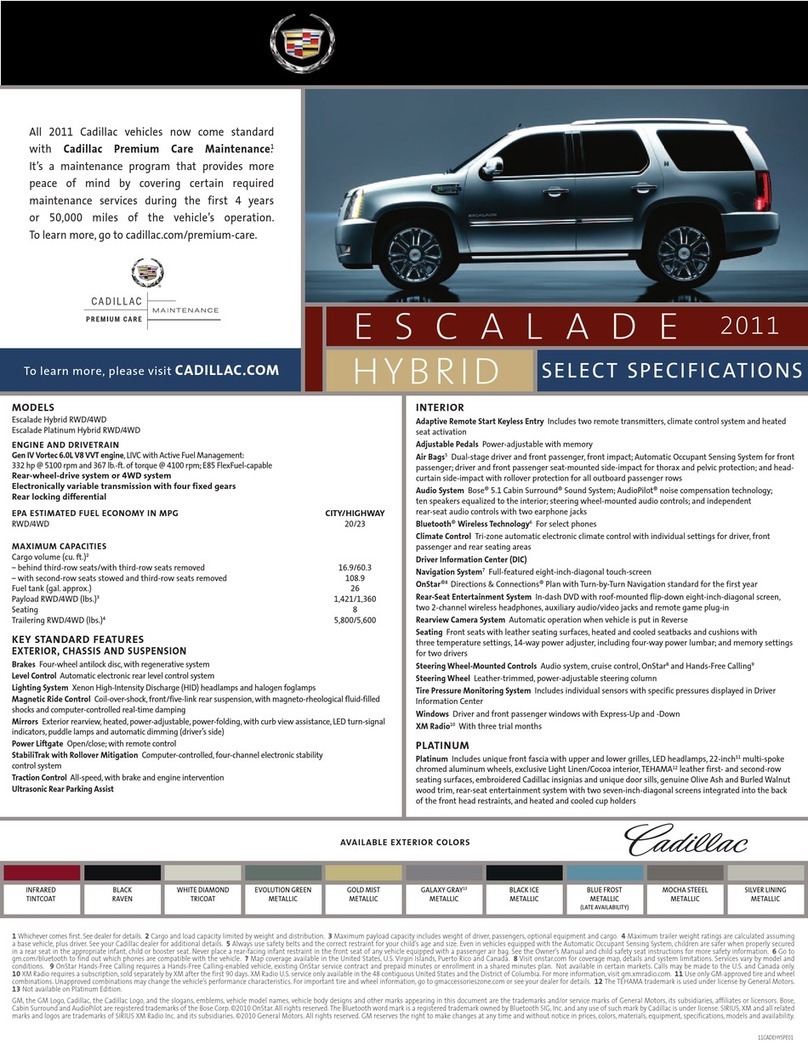 Cadillac 2011 Escalade Hybrid User manual