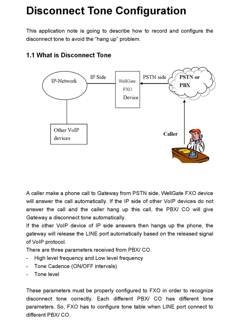 WELLTECH FXO - LEARN AND RECORD DISCONNECT TONE User manual