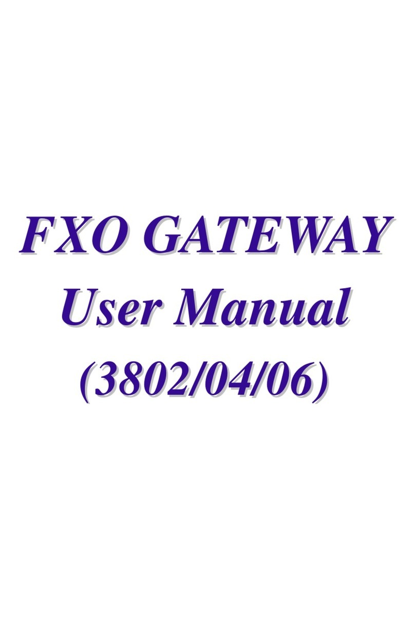 WELLTECH FXO GATEWAY H.323 3802 User manual